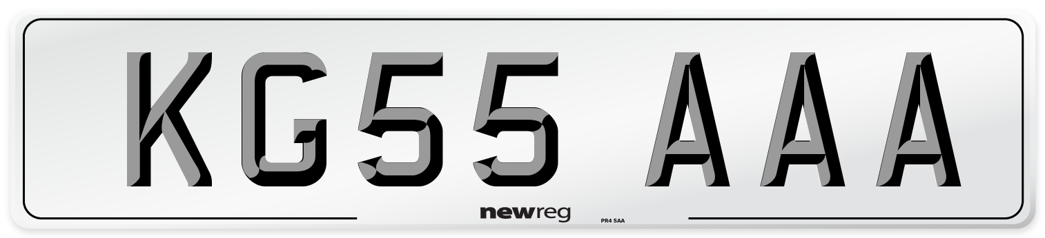 KG55 AAA Number Plate from New Reg
